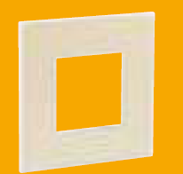 2 Module Cover Plate with Frame Square - Champagne 5758 23
