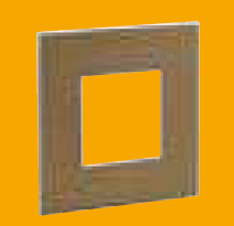 2 Module Cover Plate with Frame Square - Dark Bronze 5758 34