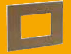 3 Module Cover Plate with Frame Square - Dark Bronze 5758 35