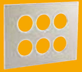 4 Module Cover Plate with Frame Square - Green Apple 5758 47