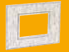 3 Module Cover Plate with Frame Square - Silver Baroque 5758 55