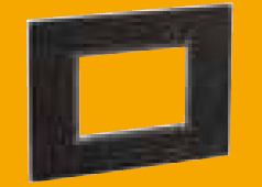 3 Module Cover Plate with Frame Square - Dark Baroque 5758 64