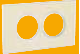 4 Module Cover Plate with Frame Round - Champagne 5768 50