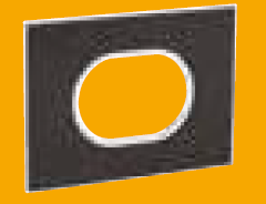 3 Module Cover Plate with Frame Round - Dark Baroque 5768 77