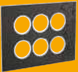 12 Module (2 x 6) Cover Plate with Frame Round - Dark Baroque 5768 82