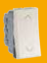 20 A 1 Module One Way Middle Single Pole Switch with Indicator Round - Champagne 5749 16