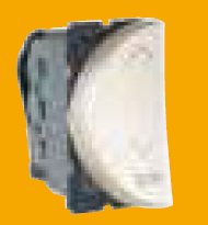 20 A 1 Module Two Way Left Single Pole Switch with Indicator Round - Champagne 5749 17