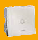 6 A 2 Module One Way Single Pole Bell Push Switch with Indicator Square - Champagne 5748 26