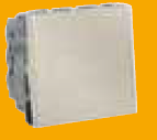 2 Module Intermediate Switch Square - Champagne 5748 07