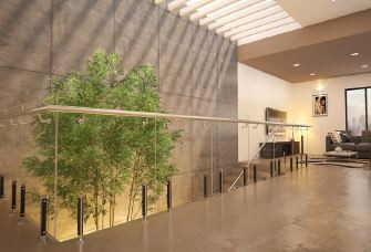 2" dia Stainless Steel Round Top Rail and 12mm Toughened Glass with Wooden Boot Leg