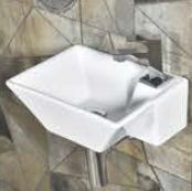 Gem  385 x 385 x 125mm Wall Hung Wash Basin  White -2002