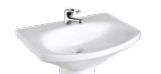 Athens 640 x 470 mm Wall Hung Wash Basin Star White -91204