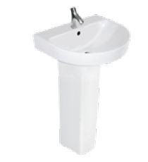 Cedar 550 x 450 x 820 mm Wash Basin with Full Pedestal  Star White- (91049, 91116)