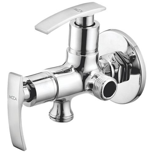 2 Way Angular Stop Cock Chrome Finish - AX 210