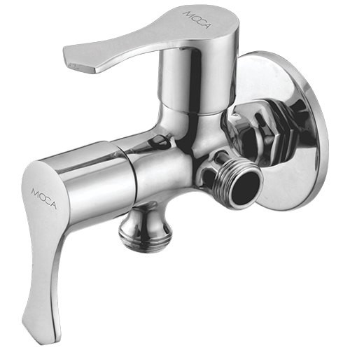 2 Way Angular Stop Cock with Flange Chrome Finish -FY 110