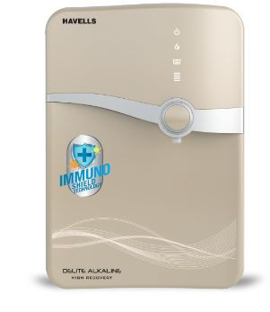 Delite Alkaline High Recovery 20 Litre Germicidal UV and UV LED with Triple Purification Technology Water Purifier Beige and White Finished -GHWRDLC015