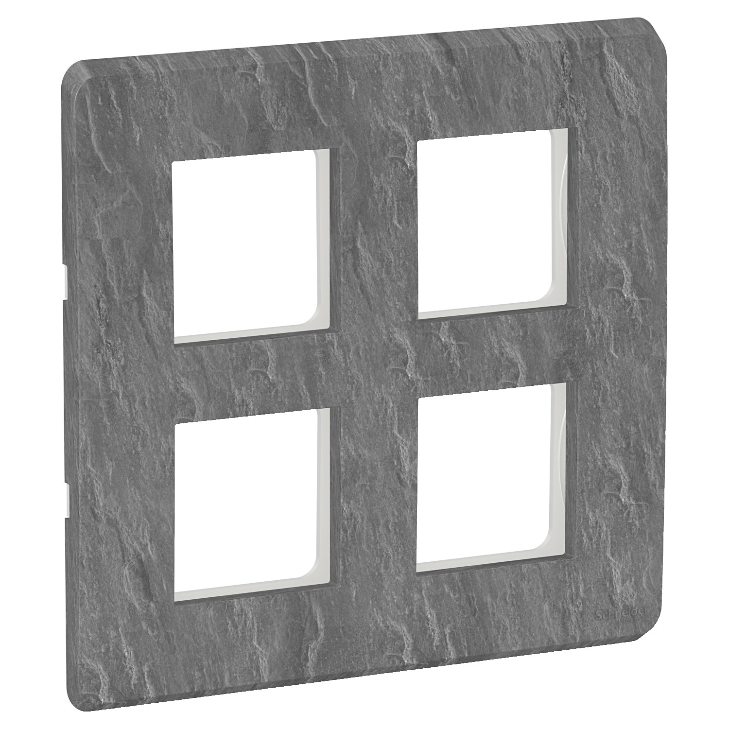 8 Module Cover Plate with Grid Frame (Square) - Slate CPXCP8MSQ_SL