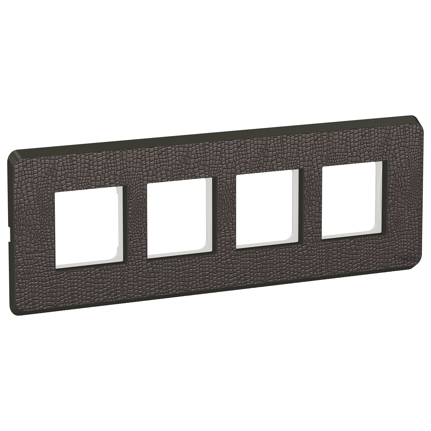 8 Module Cover Plate with Grid Frame (Horizontal) - Metallic Rich Leather CPXCP8ML_RL
