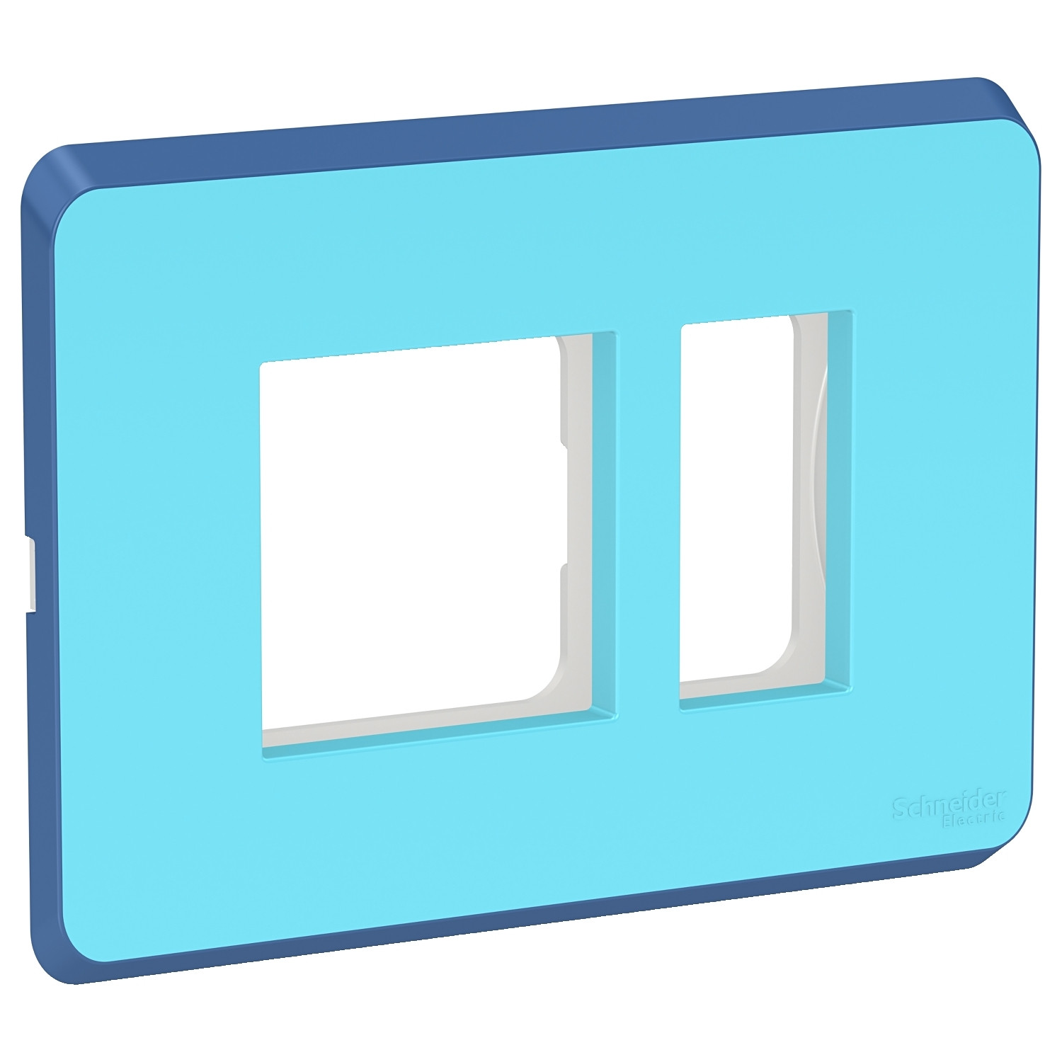 3 Module Cover Plate with Grid Frame - Blue Sapphire CPXCP3M_BS