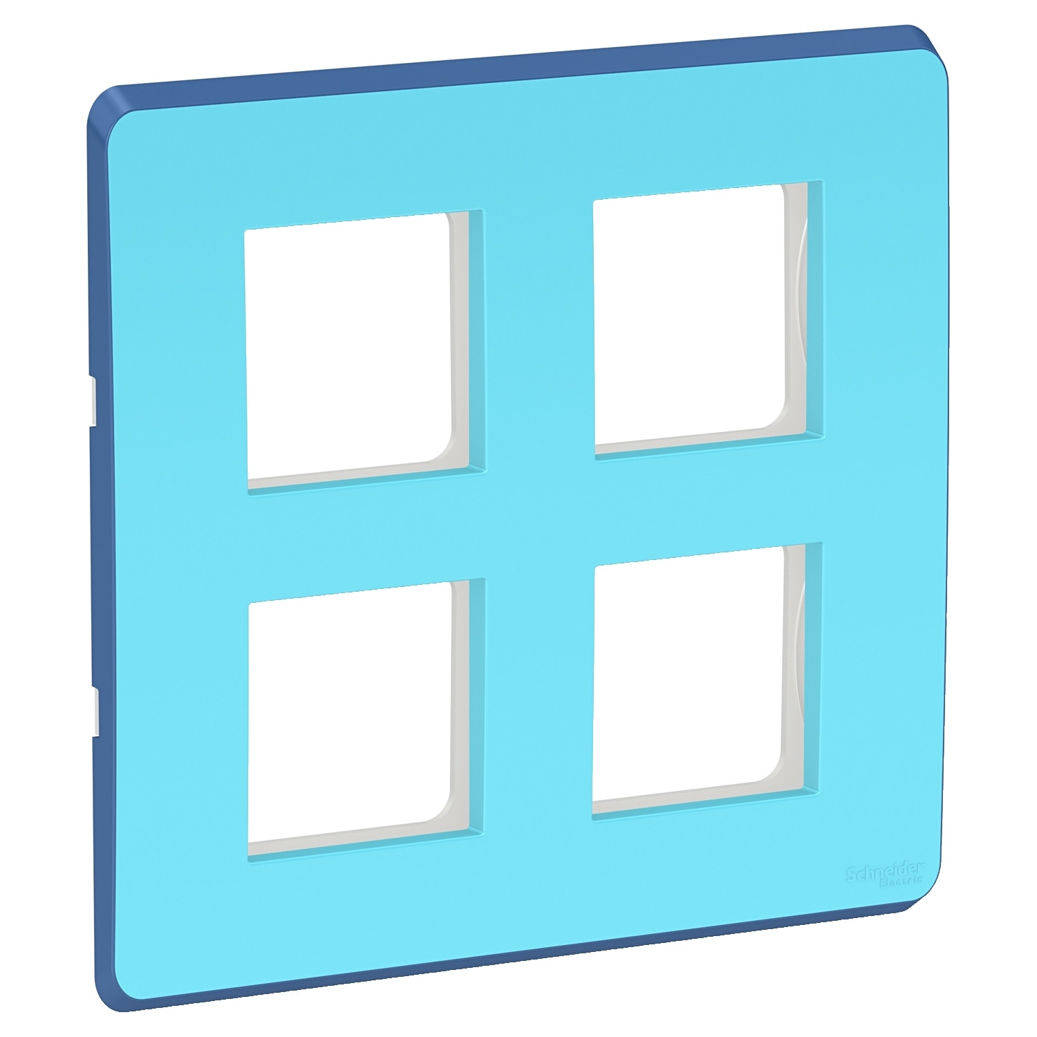 8 Module Cover Plate with Grid Frame (Square) - Blue Sapphire CPXCP8MSQ_BS