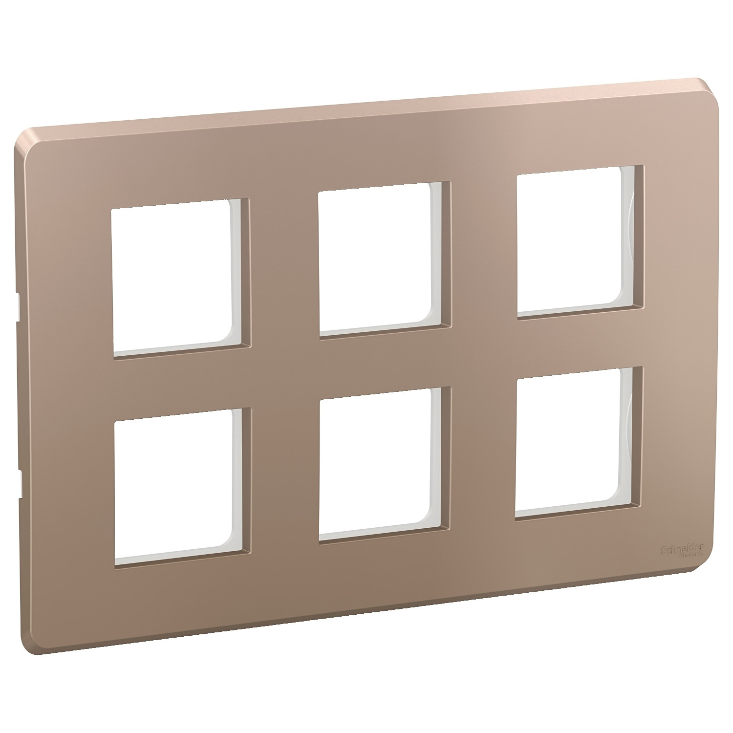 12 Module Cover Plate with Grid Frame - Metallic Copper CPXCP12M_MC