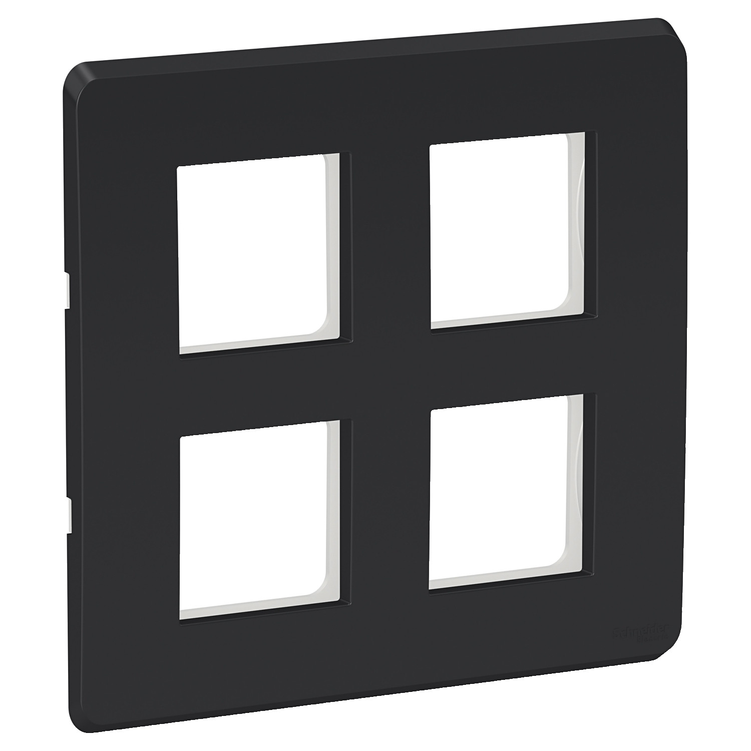8 Module Cover Plate with Grid Frame (Square) - Charcoal Black CPXCP8MSQ_CB