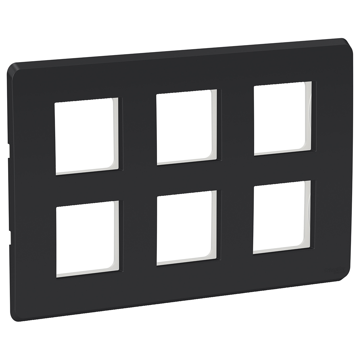 12 Module Cover Plate with Grid Frame - Charcoal Black CPXCP12M_CB