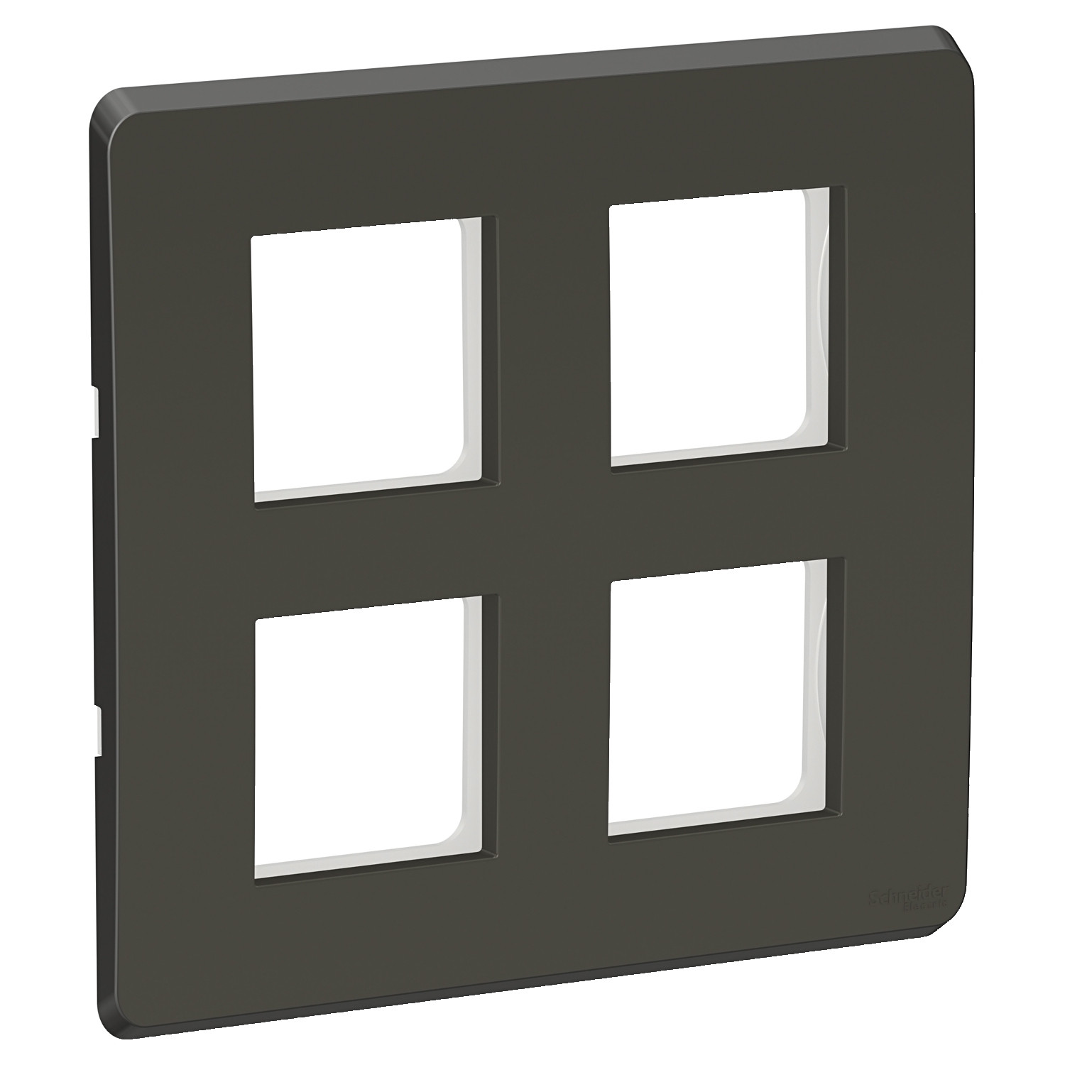 8 Module Cover Plate with Grid Frame (Square) - Coke Grey CPXCP8MSQ_GY