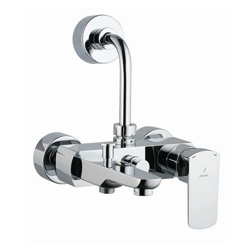 Single Lever Wall Mixer 3-in-1 System with Provision for both Hand Shower and Overhead Shower Chrome Finish - KUP-CHR-35125PM