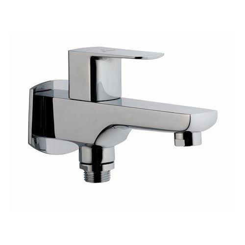 2 Way Bib Cock with Wall Flange Chrome Finish - KUP-CHR-35041PM