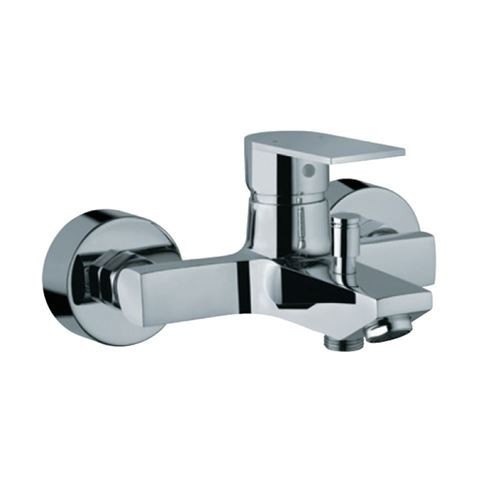 Single Lever Wall Mixer with Provision of Hand Shower Chrome Finish - LYR-CHR-38119