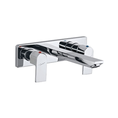 Two Concealed Stop Cocks with Basin Spout Quarter Turn Chrome Finish - LYR-CHR-38433