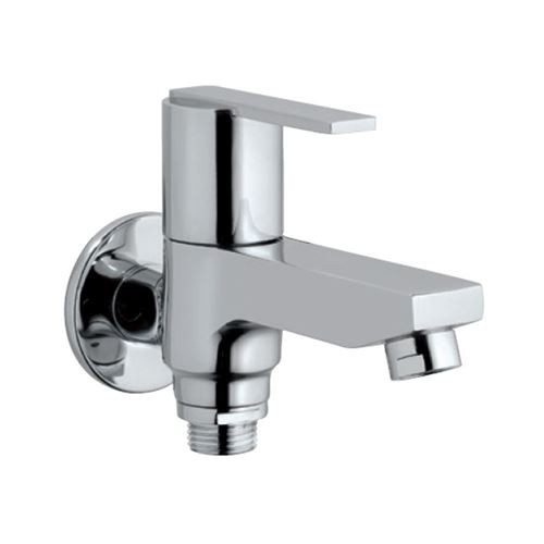 2 Way Bib Cock with Wall Flange Chrome Finish - FON-CHR-40041