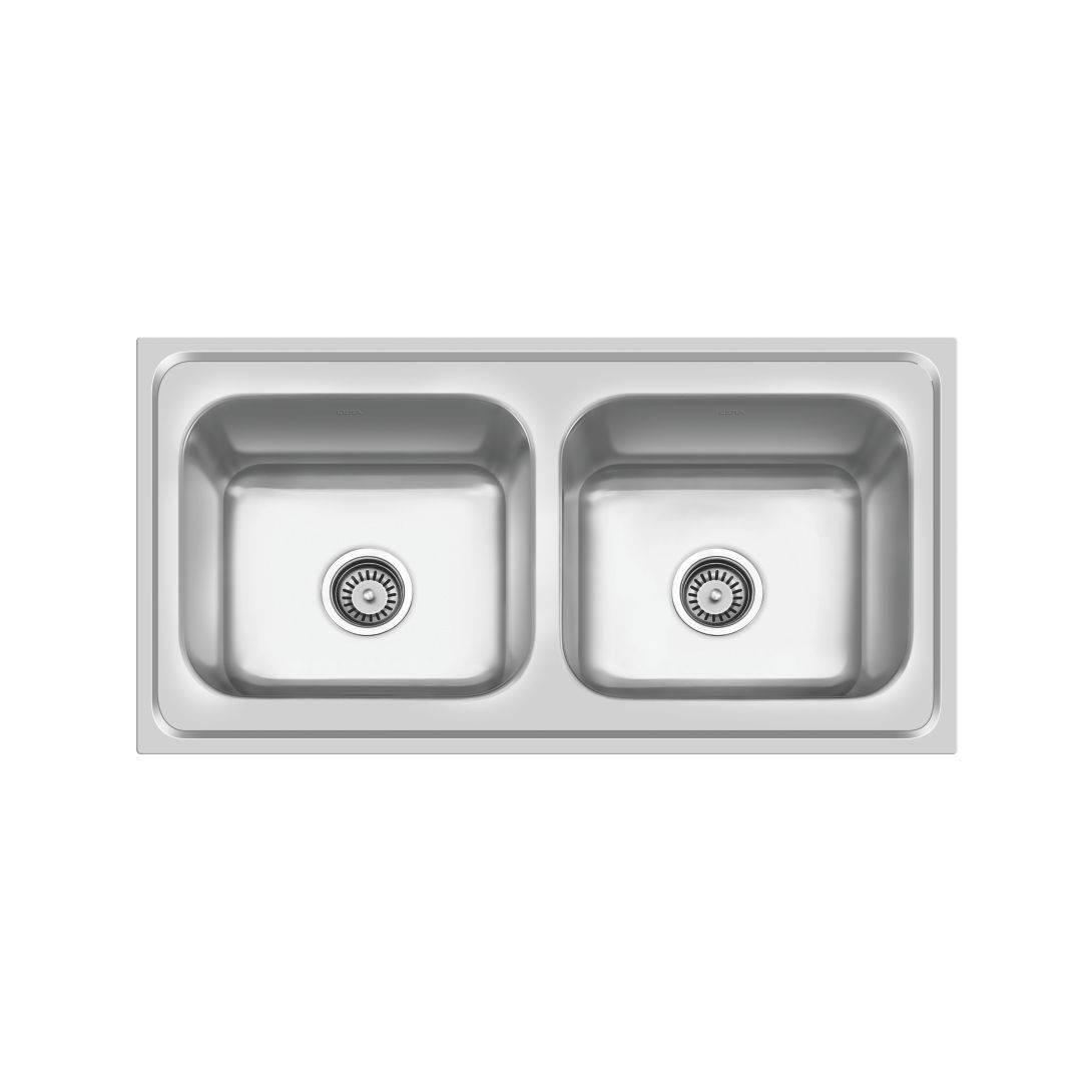 940 mm x 490 mm King Double Bowl Sink Matt Finish B4513201