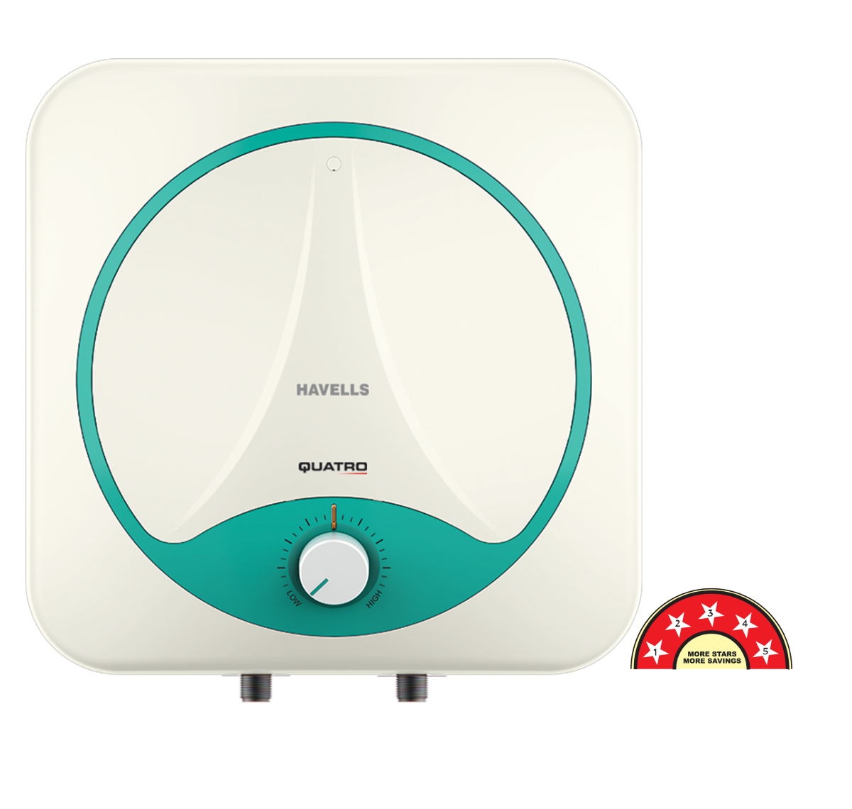 Quratro 10 Litre Storage Water Heater White Green - GHWEQTTWG010