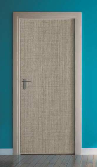 99 cm X 206 cm 30 mm Thickness Fibre Grey Pre Laminated HDHMR Door 3453