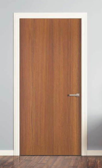114 cm X 198 cm 32 mm Thickness Teak Gold Pre Laminated HDHMR Door 3091