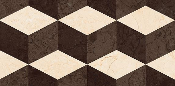 300 X 600 mm Vivo Baltico Coffee Decore 01 Wall Tile - Full Polished Finish 