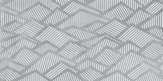 300 X 600 mm Vivo Cava Grey Decore 01 Wall Tile - Full Polished Finish 