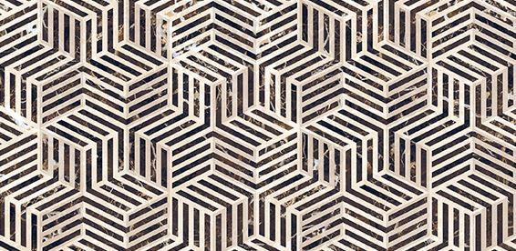 300 X 600 mm Vivo Paladio Bronce Decore 01 FP Wall Tile - Full Polished Finish 