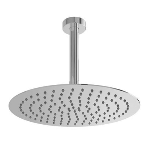 300 mm Dia Fixed Over Head Shower with Pipe Round Chrome - TX491SMZ