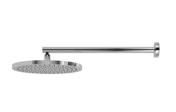 250 mm Dia Fixed Over Head Shower with Pipe Round Nickel Chrome - TX488SLZ