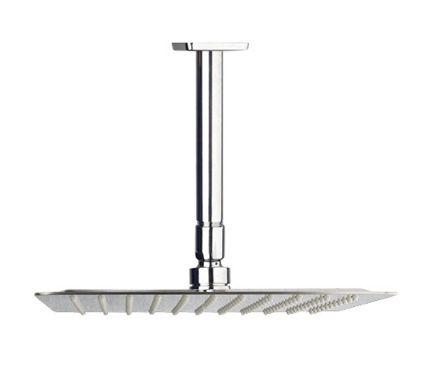250 x 250 mm Fixed Shower Head with Pipe Square Chrome - TX491ST