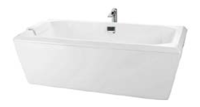 Acrylic Free Standing Bathtub with Handgrip White - PAY1816HPWE#W