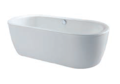 Enameled Cast Iron Free Standing Bathtub White - FBYN1716CHPTE#W