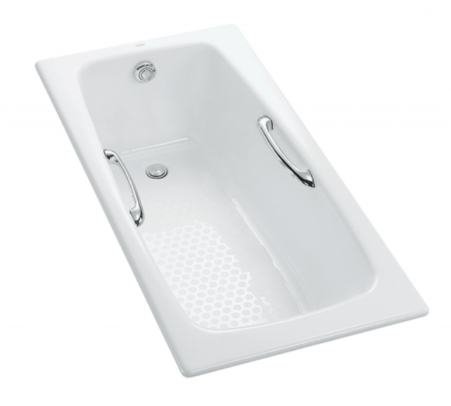 1517 x 750 x 465 mm Enameled Cast Iron Free Standing Bathtub White - FBY1520PE#W