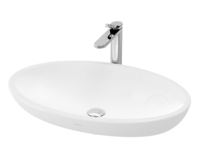 Console 650 x 370 x 150 mm Table Top Wash Basin with Bracket White - LW818JW/F#W