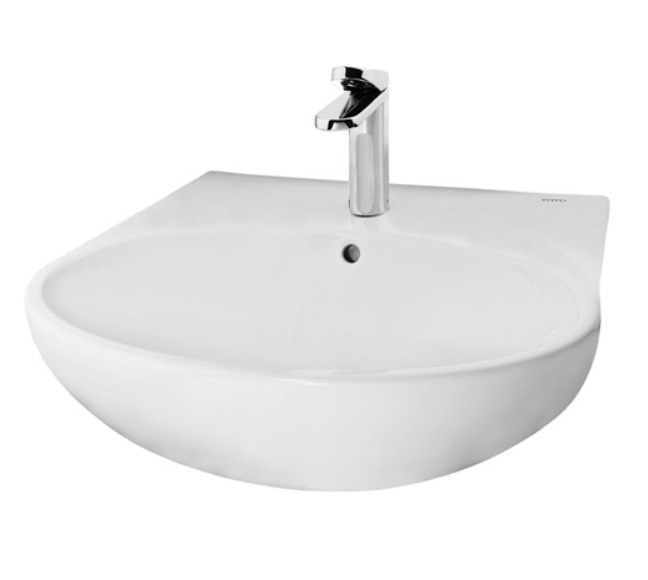550 x 480 mm Wall Hung Wash Basin with Bracket White - LW811CJW/F#W