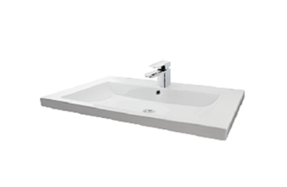 Self Rimming  795 X 495 X 135 mm Table Top Wash Basin White - LW648CJT1#W