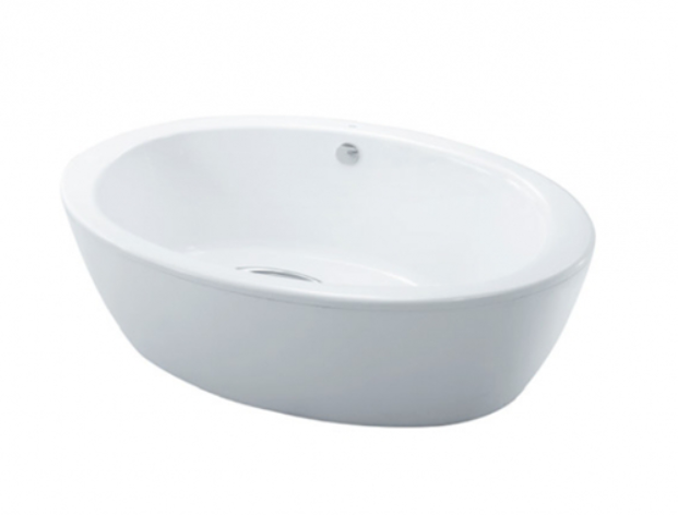 1650 x 900 x 565 mm Enameled Cast Iron Free Standing Bathtub White - FBY1614HPWE#W